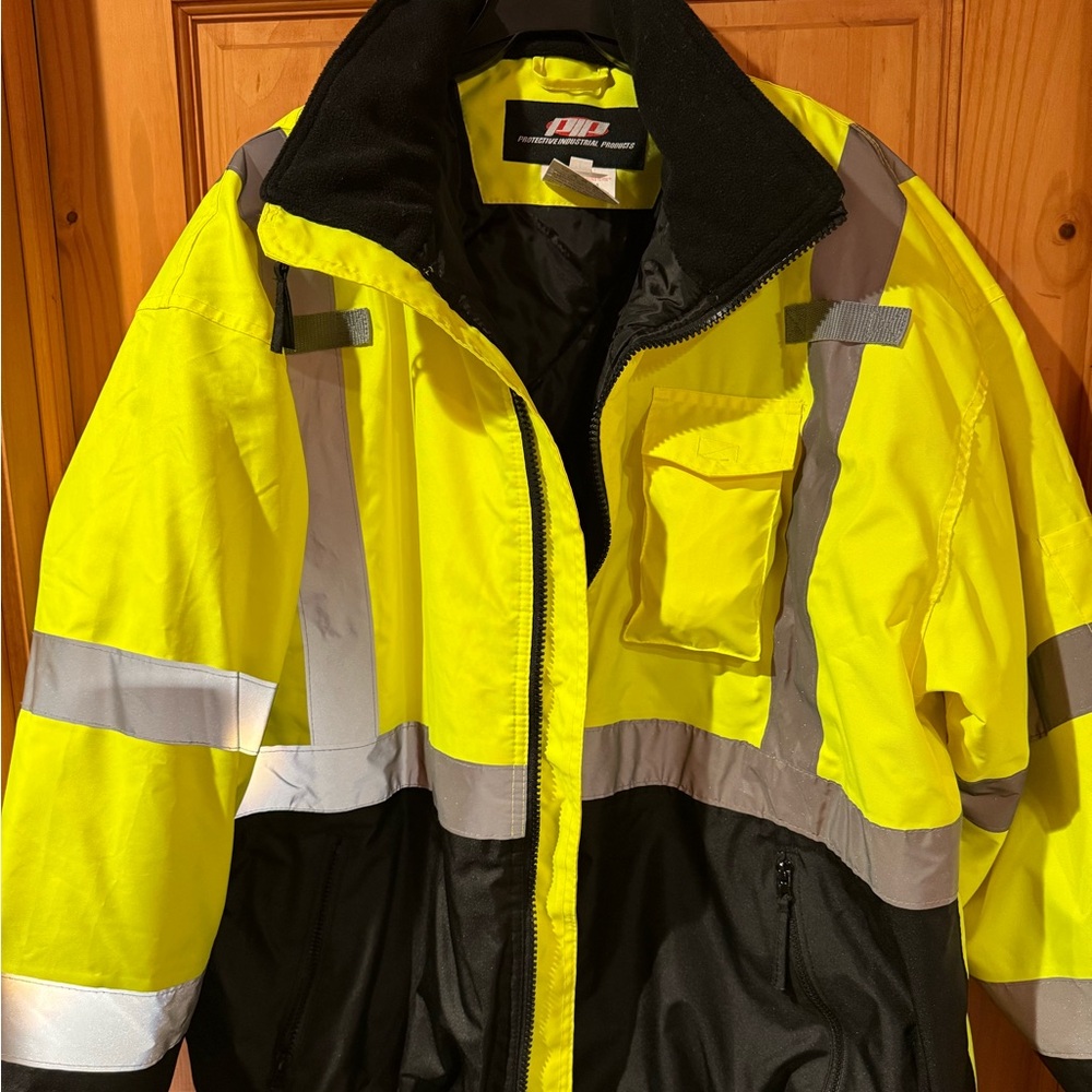 High-Visibility Yellow and Black Jacket
